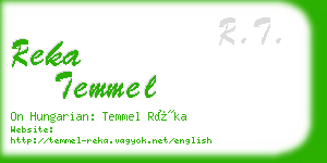 reka temmel business card